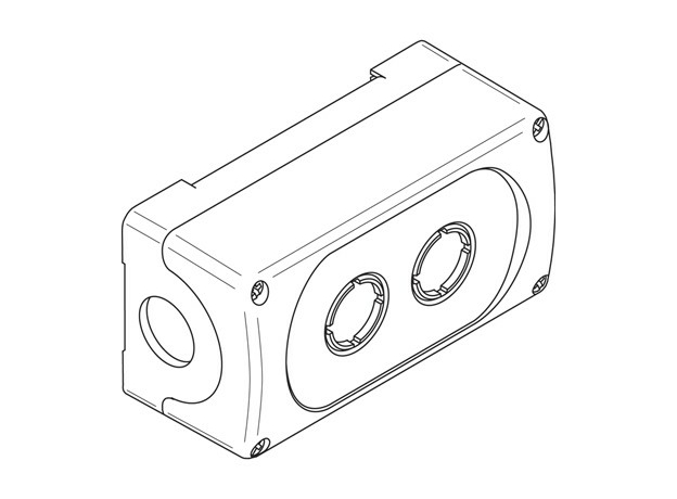 Корпус кнопочного поста MEP2-0 пластиковый 2 места ABB 1SFA611812R1000
