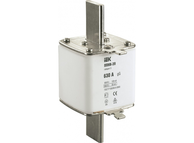 Вставка предохранителя плавкая ППНИ-39 630А габарит 3 IEK DPP50-630