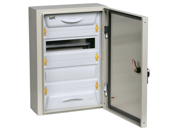 Щит распределительный навесной ЩРн-24з с замком IP54 UNIVERSAL IEK MKM11-N-24-54-Z-U