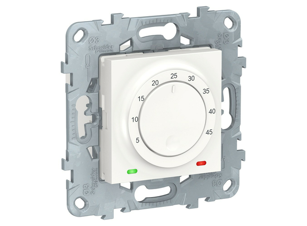 Термостат UNICA NEW теплого пола 10А выносной термодатчик белый Schneider Electric NU550318 Термостат UNICA NEW теплого пола 10А выносной термодатчик белый Schneider Electric NU550318