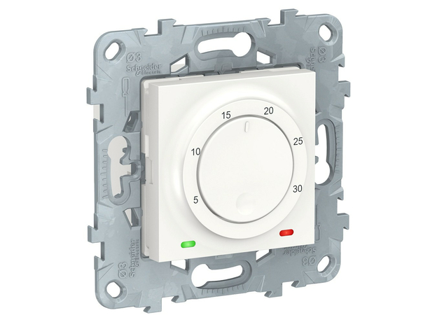 Термостат UNICA NEW электронный 8А встроенный термодатчик белый Schneider Electric NU550118 Термостат UNICA NEW электронный 8А встроенный термодатчик белый Schneider Electric NU550118