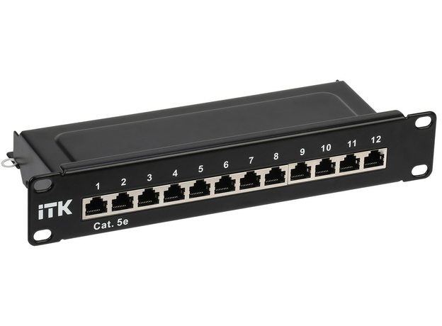 ITK Патч-панель 1U кат.5E STP 12 портов 10дюйм Dual IDC