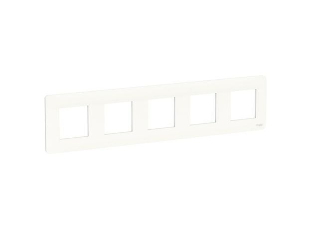 Рамка UNICA STUDIO пятипостовая белый Schneider Electric NU201018