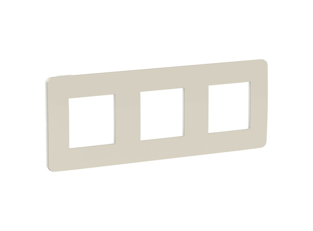 Рамка UNICA STUDIO трехпостовая шампань/белый Schneider Electric NU280624