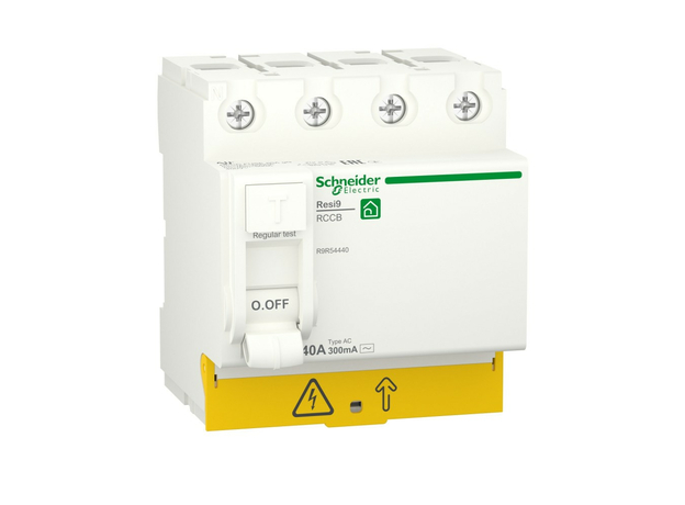 ВЫКЛЮЧАТЕЛЬ ДИФФЕРЕНЦИАЛЬНОГО тока (УЗО) 40А 4П 300мА тип AC RESI9 Schneider Electric R9R54440