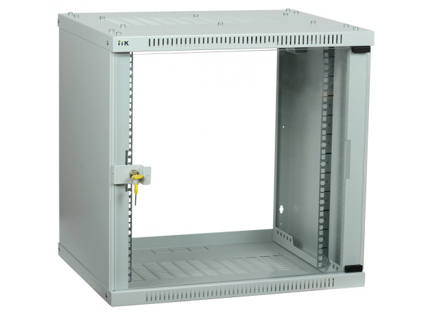 ITK Шкаф LINEA WE 9U 550x350мм дверь стекло серый