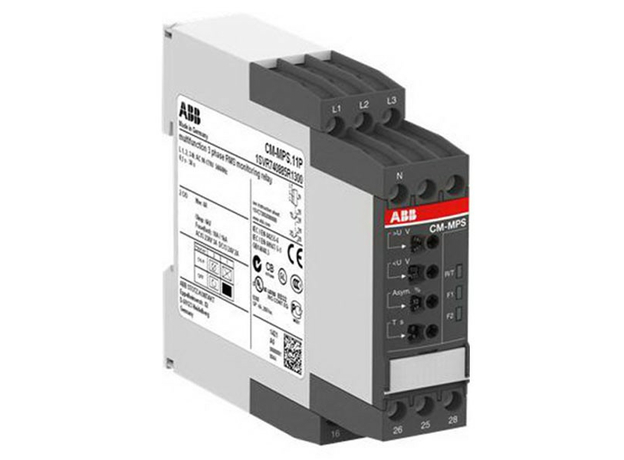 ABB Реле контроля напряжения CM-MPS.21S с контролем нуля Umin/Umax=3х180-220В/240-280BAC 1SVR730885R3300