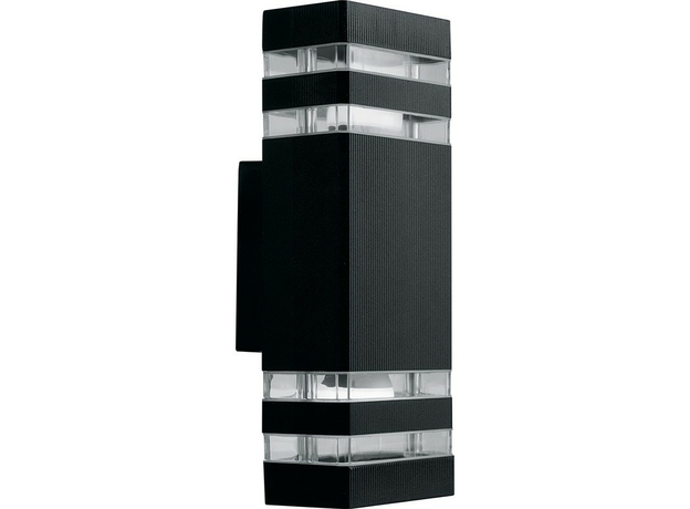 Светильник НБУ-2х60w вверх/вниз Е27 IP54 черный (DH0807) FERON