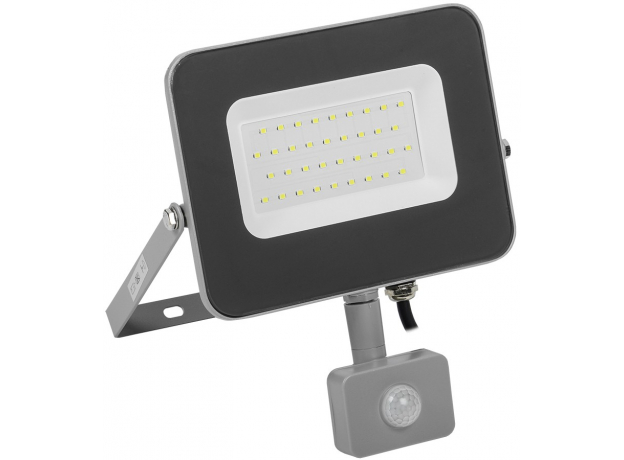 Прожектор светодиодный ДО-30w с ИК датчиком 6500К 2700Лм IP44 IEK LPDO702-30-K03
