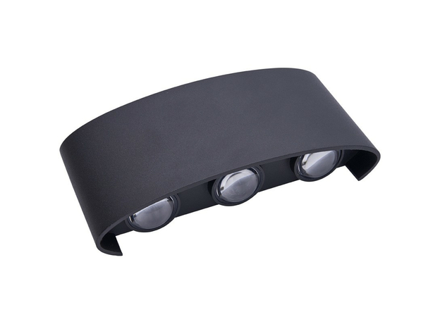 Светильник светодиодный уличный ДБУ-6х1w вверх/вниз 4000K IP54 черный (DH101) FERON