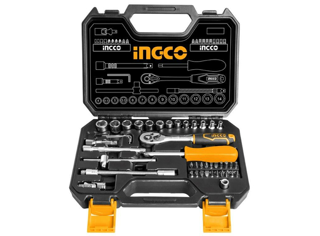 Набор инструмента 45 предметов в кейсе INGCO INDUSTRIAL HKTS14451