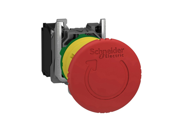 Кнопка аварийного останова и отключения возврат поворотом Schneider Electric XB4BS8442