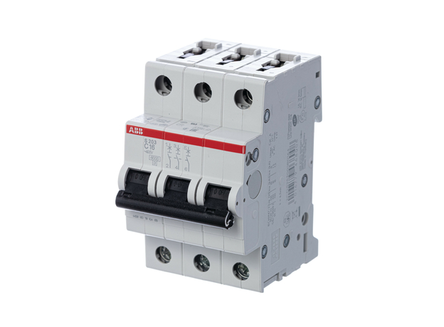 Выключатель автоматический модульный S203 16А 3П трехполюсный C 6кА 2CDS253001R0164 ABB