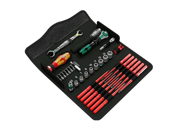 Набор инструмента для электриков 35 предметов. Набор Kraftform Kompakt W 1 сервисный VDE Wera WE-135926