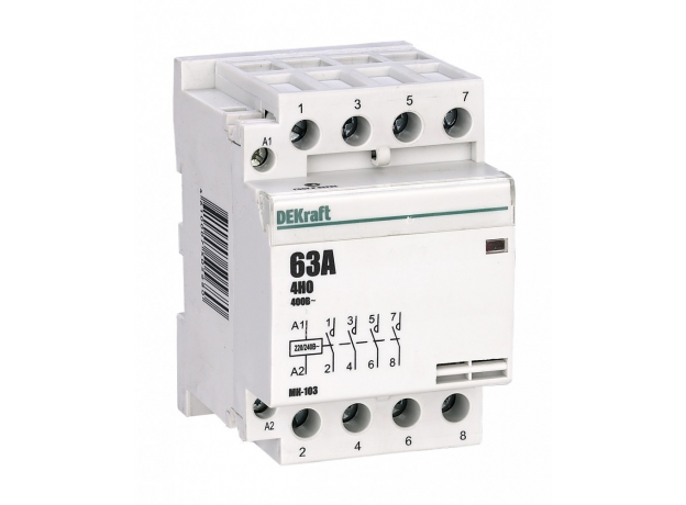 Контактор модульный 4НО 40А 230В МК-103 DEKraft 18081DEK