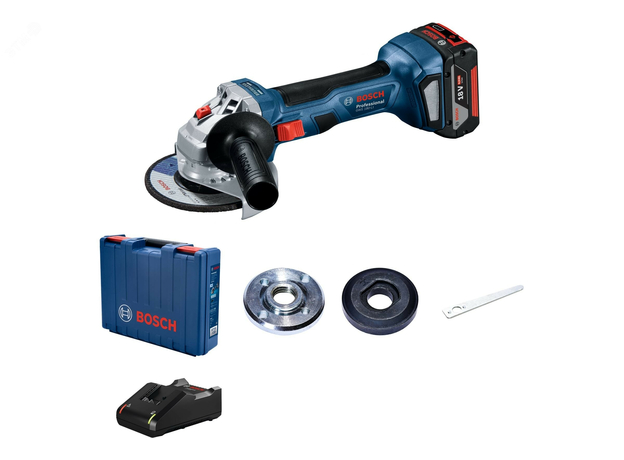 Аккумуляторная угловая шлифмашина GWS 180-LI, 1 акк 4.0 Ач, ЗУ (0.601.9H9.0R1) BOSCH