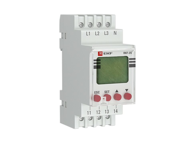 Реле контроля фаз с LCD дисплеем RKF-2S с нейтралью EKF rkf-2s