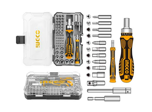 Отвертка с трещоткой (55 в 1) INGCO INDUSTRIAL HKSDB0558