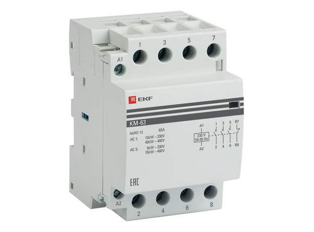 Контактор модульный КМ 63А 3NО+NC 3 мод EKF km-3-63-31