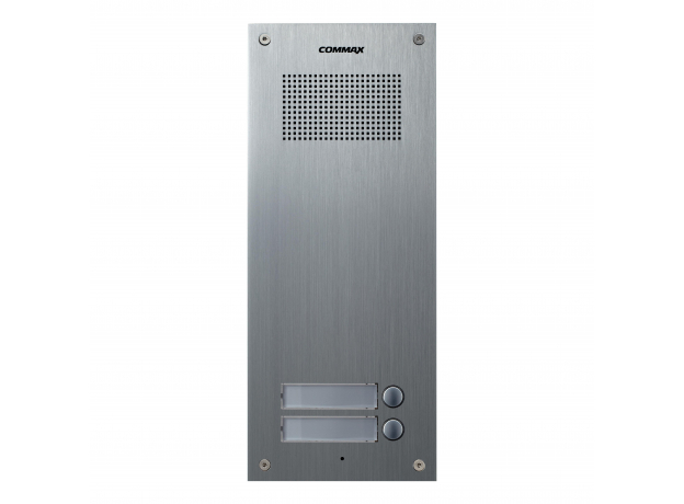 Многоквартирная вызывная панель на 2 абонента с возможностью двухсторонней аудио связи DR-2UM(L) SIL Commax