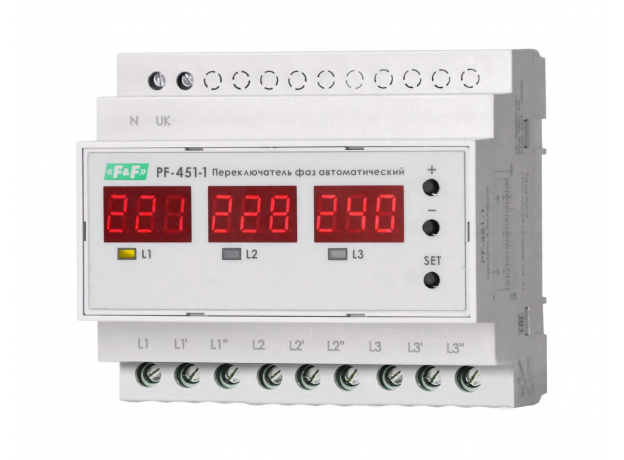 Переключатель фаз автоматический PF-451-1 Евроавтоматика