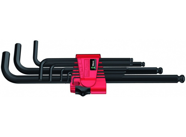 Набор Г-образных ключей 950/9 Hex-Plus BlackLaser 6 с шаром 1.5 - 10 мм 9 предметов Wera WE-022086