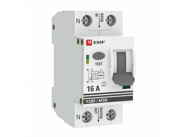 Устройство защиты от дугового пробоя 2P 16А EKF PROxima afdd-2-16-pro