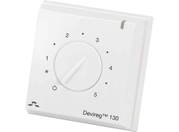 Терморегулятор электронный DEVIreg 130 для теплого пола с датчиком пола на проводе 16А 140F1010