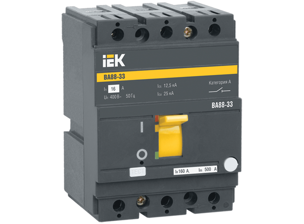 Выключатель автоматический трехполюсный ВА88-33 63А 35кА РЭ630А IEK SVA20-3-0063