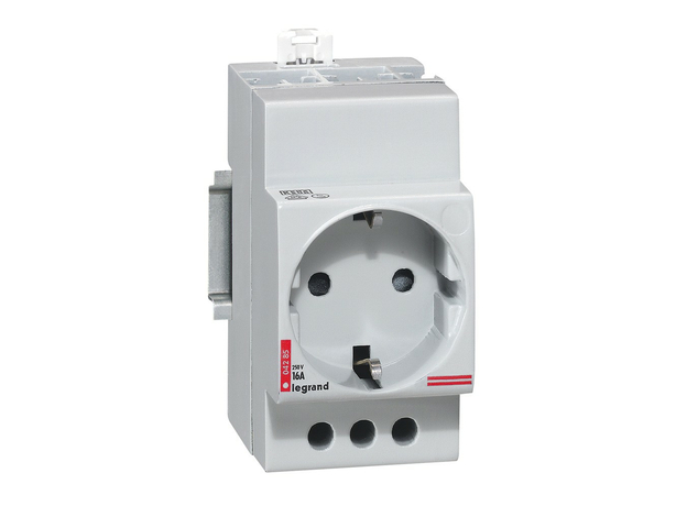 Розетка на DIN-pейку 2K+Т немецкий стандарт 10/16А Legrand 004285