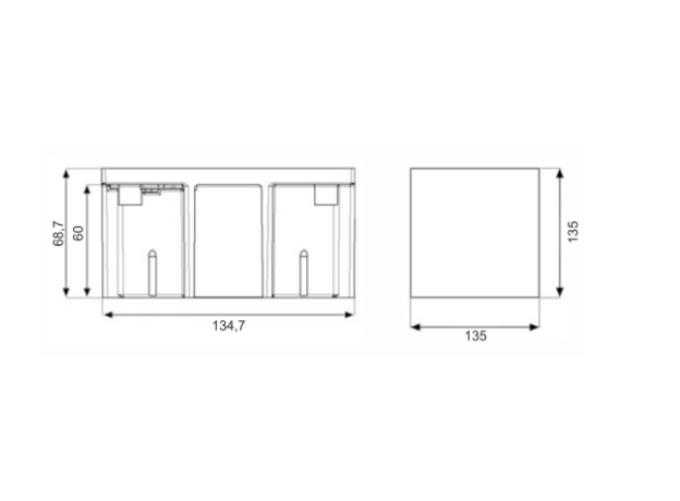 Коробка для монтажа влагостойкой основы Connect KSE-... в бетон Simon KGE170-23