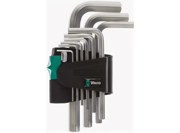 Набор Г-образных ключей 950/9 SM N хромированных 1.5 - 10 мм 9 предметов Wera WE-021406