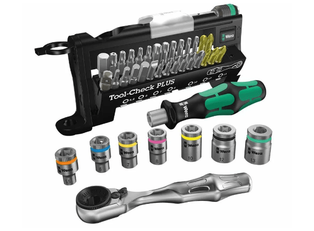 Набор инструментов TooCheck PLUS включающий трещотку биты головки и ручку-держатель 39 предметов Wera WE-056490