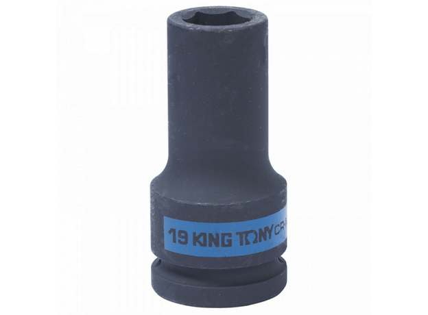 Головка торцевая ударная глубокая шестигранная 3/4', 19 мм King Tony 643519M
