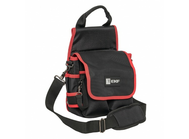 EKF Сумка монтажника поясная с крышкой и ремнем