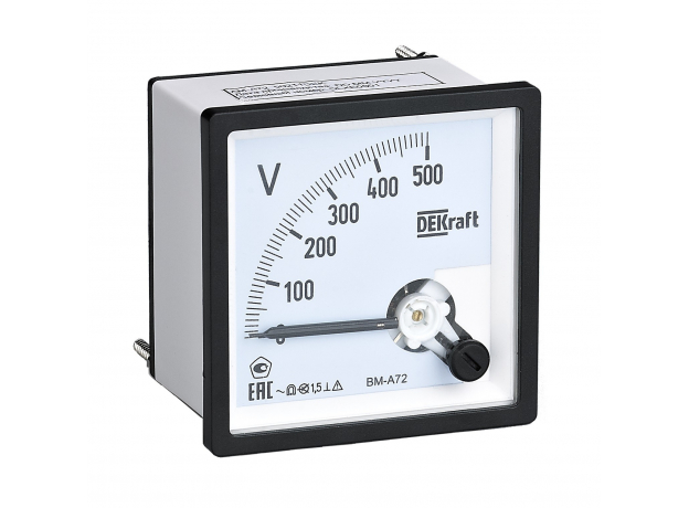 Вольтметр аналоговый шкала 500В AC 72х72мм КТ 1,5 Schneider Electric 50243DEK