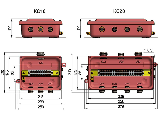 Коробка соединительная КС-20 с металлическими заглушками УХЛ1,5 IP65 zeta30329 ЗЭТА ЗЭТАРУС Коробка соединительная КС-20 с металлическими заглушками УХЛ1,5 IP65 zeta30329 ЗЭТА ЗЭТАРУС