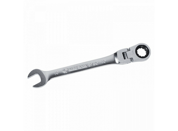 Ключ трещоточный комбинированный с шарниром 10 мм King Tony 373010M