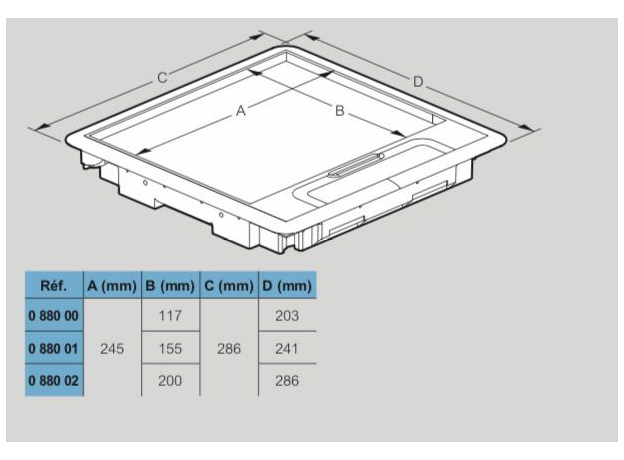 Крышка для напольной коробки пластик 12/18 модулей Legrand 088001
