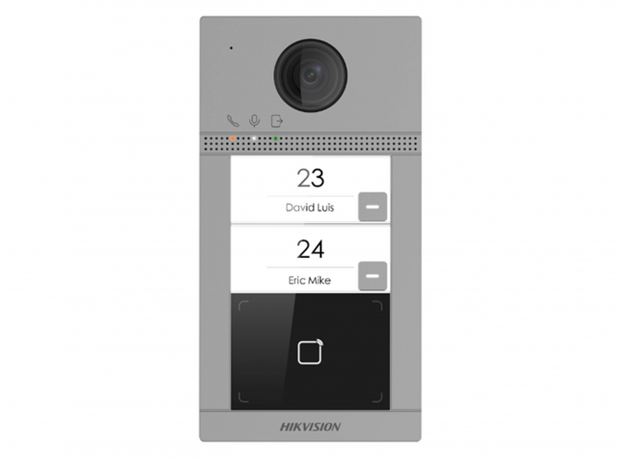 Панель вызывная Hikvision 2Мп IP на двух абонентов с ИК-подсветкой и Wi-Fi DS-KV8213-WME1B/Flush