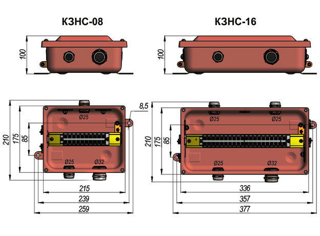 Коробка с зажимами наборными КЗНС-16 с пластмассовыми сальниками У2 IP54 zeta30317 ЗЭТА ЗЭТАРУС Коробка с зажимами наборными КЗНС-16 с пластмассовыми сальниками У2 IP54 zeta30317 ЗЭТА ЗЭТАРУС