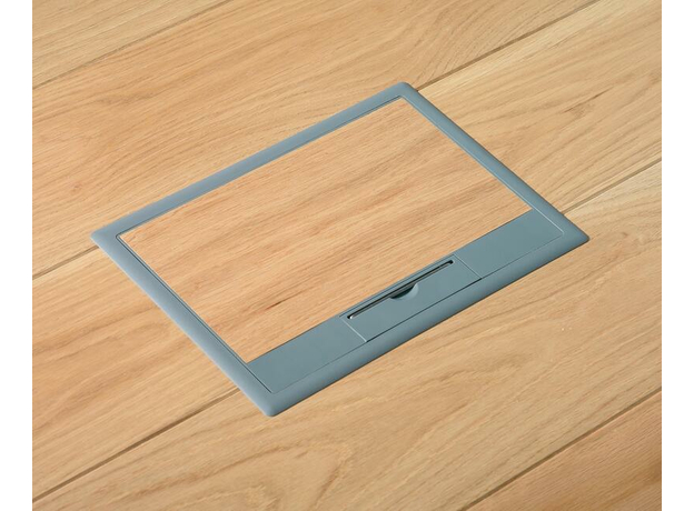 Лючок напольный 3 суппорта на 6 модулей 45х45 серый Schneider Electric ISM50636