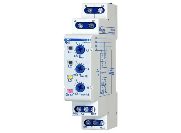 Реле напряжения трехфазное РНПП-314 одномодульное АВП Новатек-Электро 3425600314