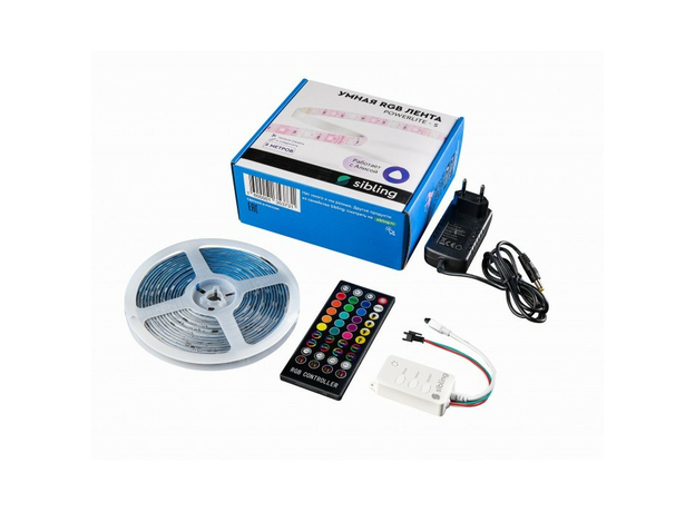 Умная светодиодная лента, 5м, IP67 Sibling Powernet-TC1