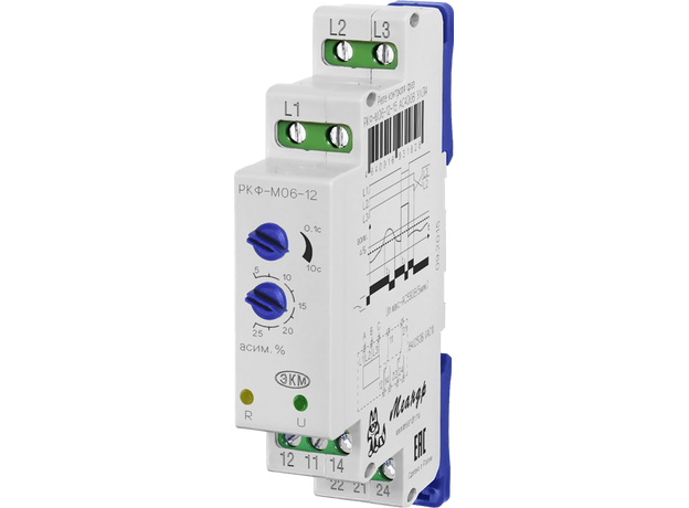 Реле контроля фаз РКФ-М06-12-15 380B Меандр 4640016931828