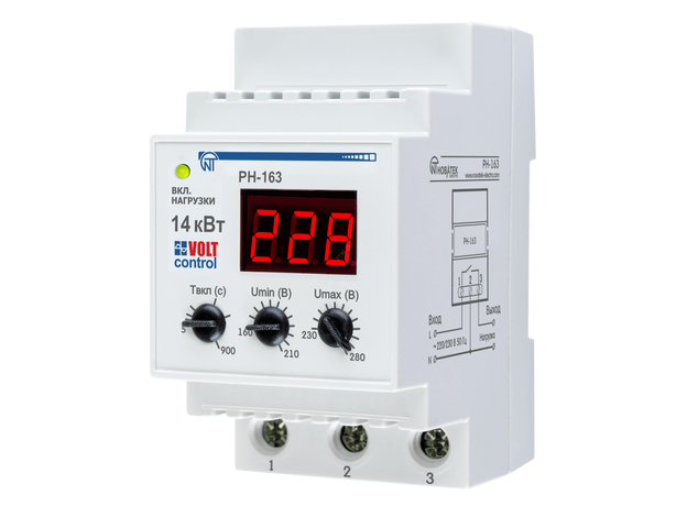 Реле напряжения РН-163 63А DIN Новатек-Электро 3425600163