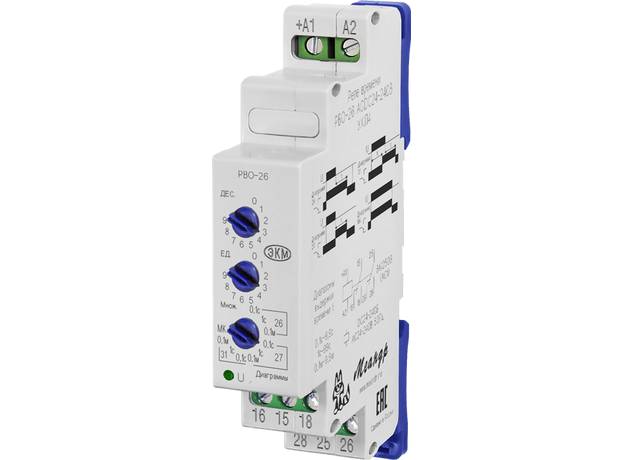 Реле времени РВО-26 0.1с-9.9мин AC/DC 24-240В УХЛ4 Меандр 4640016930685