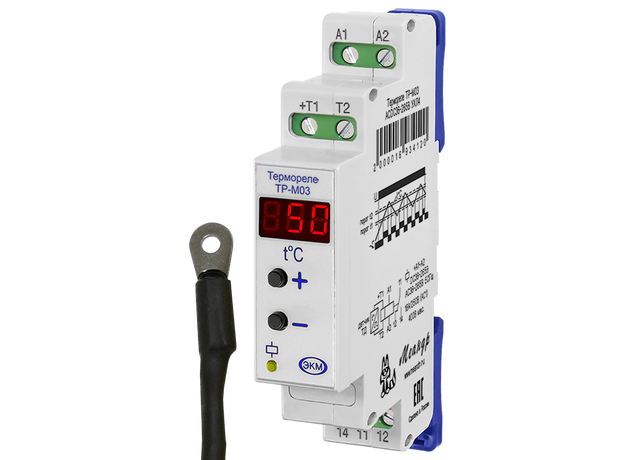 Реле контроля температуры ТР-М03 ACDC36-265В УХЛ4 с датчиком ТД-3 стандарт Меандр 2000016934182