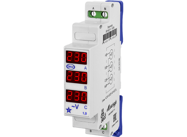 Вольтметр ВР-М03-1 АС20-450В УХЛ4 (стандарт) 4680019912325 Меандр