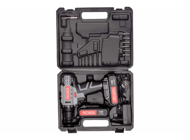Дрель-шуруповерт аккумуляторная ДА-18-2ЛК Ресанта
